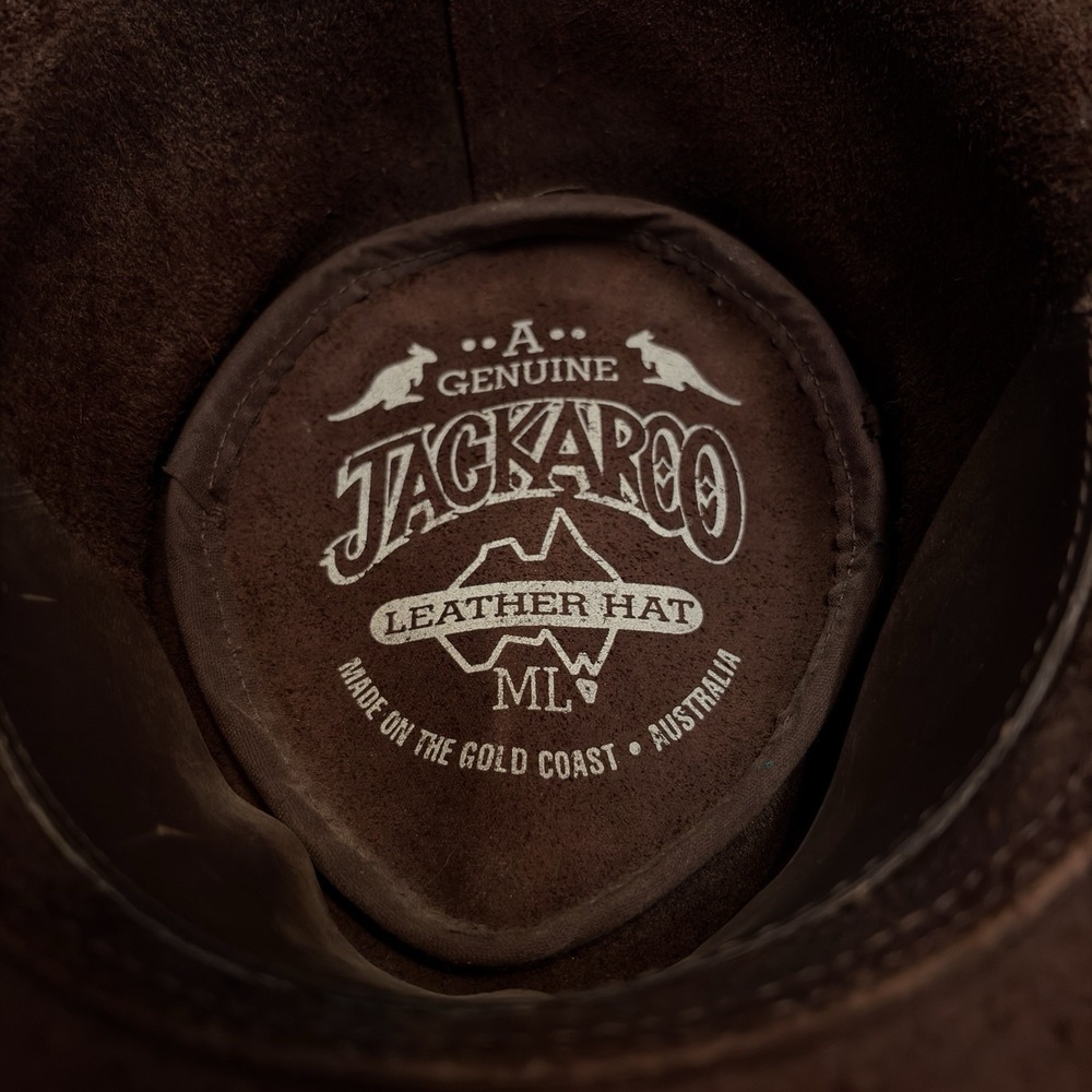 Jackaroo Leather Hat M/L Braided Band Made in Australia Bush Hat Cowboy - Picture 9 of 10